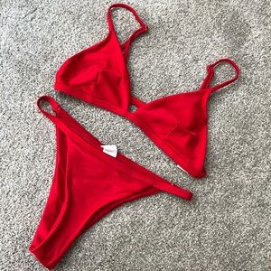Classic red 2 piece bikini set size S